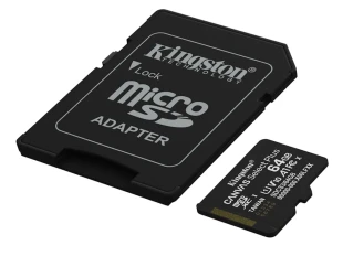 Kingston Memorije kartice KINGSTON SDCS3/64GB/microSDXC/64GB/Class10 U1/80MB/s-10MB/s+adapter